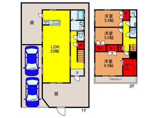 立花町貸家の物件間取画像